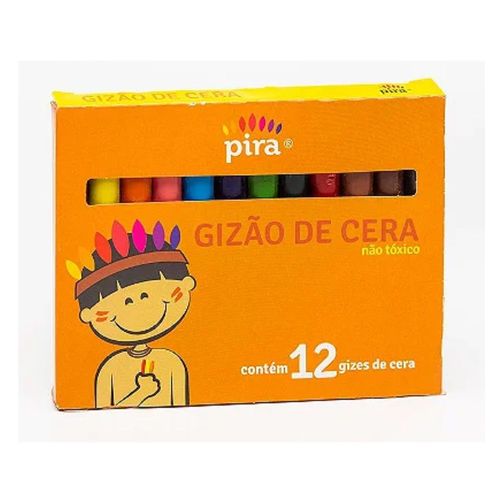 Gizao de Cera C/ 12 Cores Pira
