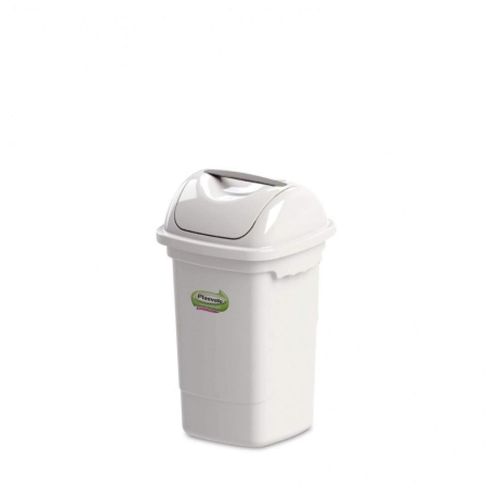 Lixeira Basculante 14lt Branca Plasvale