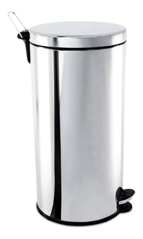 Lixeira Inox C/ Pedal e Balde 30 Lts Brinox