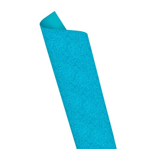 Emborrachado Eva Com Glitter 40x60 Azul Claro - Leo  Leo
