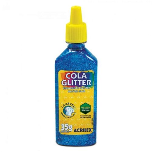 Cola Com Glitter Azul 35g - Acrilex