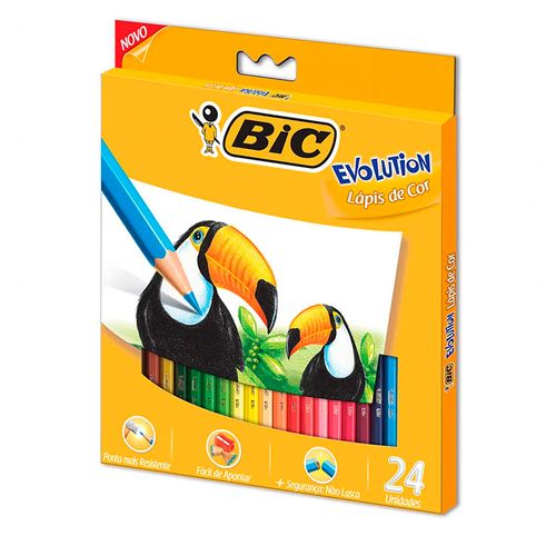 Lapis de Cor Evolution Color 24 Cores - Bic