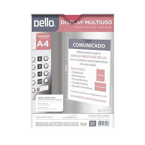 Quadro Multiuso A4 Cristal - Dello