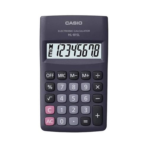 Calculadora de Bolso Preto Hl-815l-bk Casio