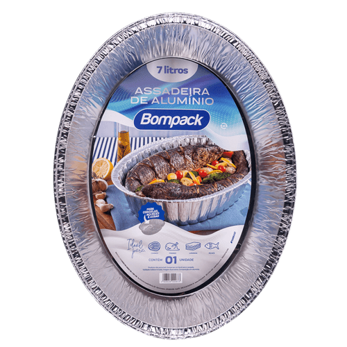 Assadeira Oval 7lts Bompack