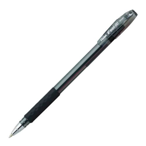 Caneta Esferografica Retratil Feel It Preta - 0.7mm - C/ Tampa - Blister   Pentel