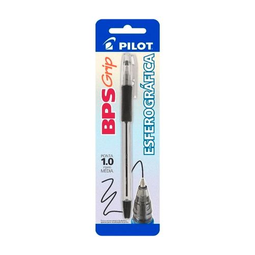 Caneta Esferografica Bps Preta Grip-m 1.0mm Blister - Pilot