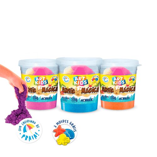 Areia Magica Art Kids 200g Cores Diversas - Acrilex