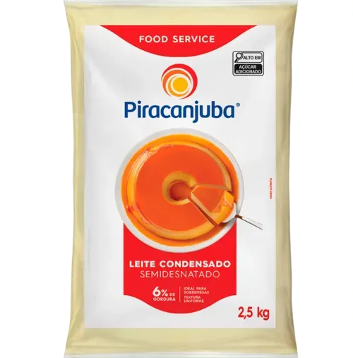 Leite Condensado Semidesnatado Piracanjuba 2,5kg