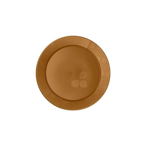 Prato Plastico Descartavel Redondo 15cm Dourado Strawplast C/10 Unidades
