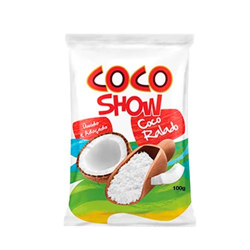 Coco Ralado Fino Umido e Adocicado 100g - Coco Show