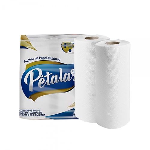 Papel Toalha Petalas Com 2 Rolos