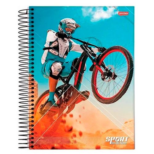 Caderno Universitario Sport Capa Dura 10 Materias C/160fl - Jandaia