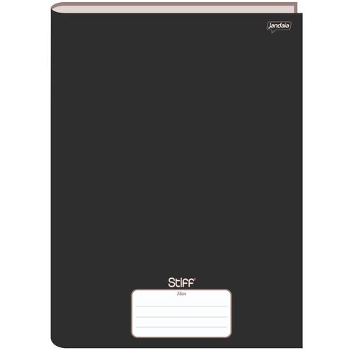 Caderno Brochura Capa Dura 80 Folhas Preto Stiff Slim - Jandaia