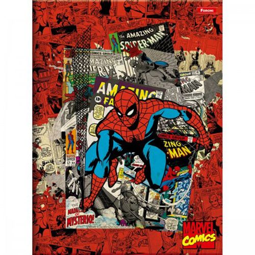 Caderno Brochurao Capa Dura 80 Folhas Marvel Comics - Foroni