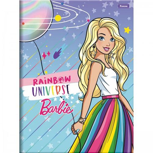 Caderno Brochurao Capa Dura Barbie 80 Folhas - Foroni