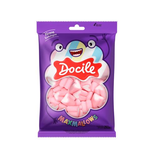 Marshmallow Coracao Morango Docile 250g