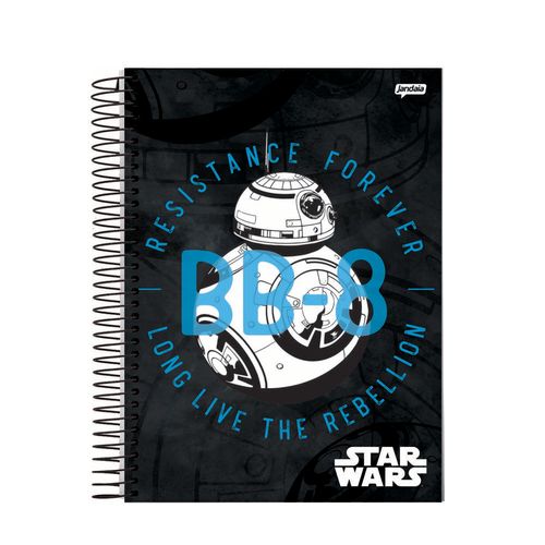 Caderno Universitario 1 Materia Capa Dura 80fl Star Wars Jandaia