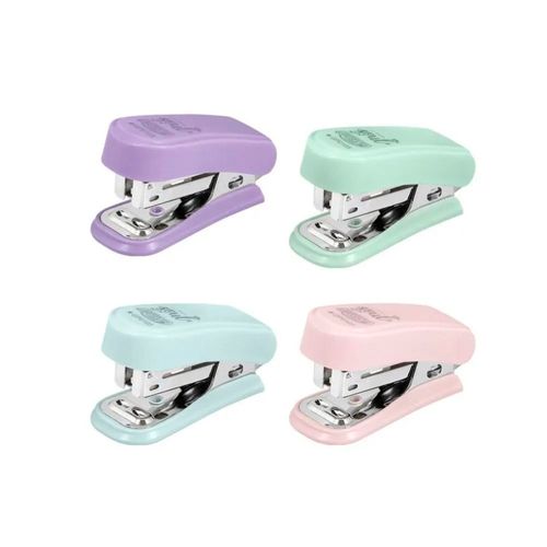 Grampeador Plastico Mini Para 20fls Base de 6cm Tons Pastel Sortido - Brw