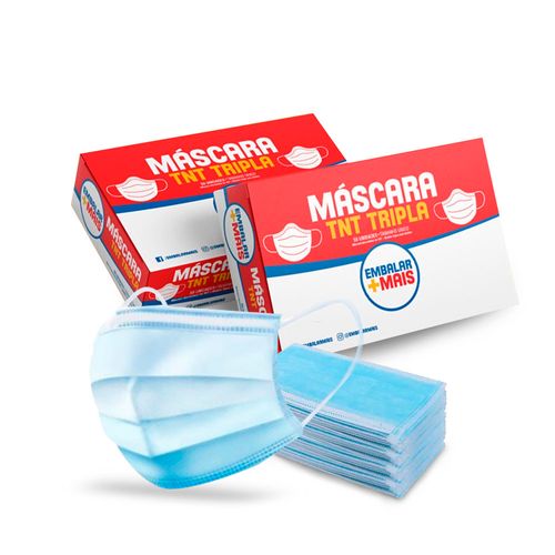 Caixa Mascara Tripla Embalar Mais 50un