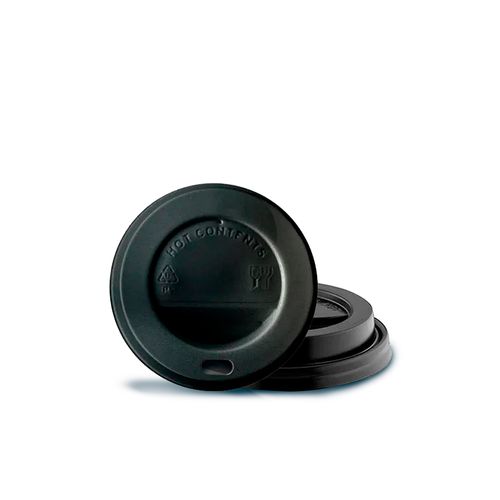 Tampa Preta Copo Papel 73mm Com 50 Unidades - Embalar Mais