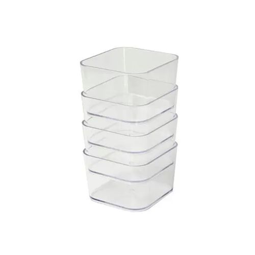 Porta Objetos Pequeno Cristal Kit Com 4 Pecas Dello