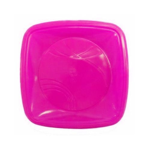 Prato Plastico Quadrado Rosa 15cm Biodegradavel Com 10 Un - Trik