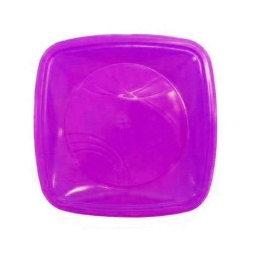 Prato Plastico Quadrado Roxo 15cm Biodegradavel Com 10 Un - Trik