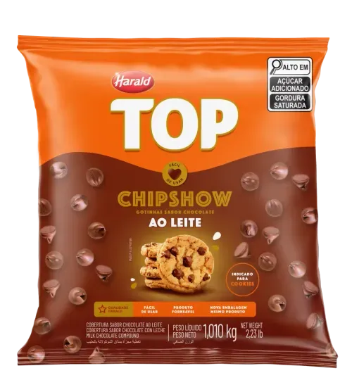 Cobertura Chipshow Gotas Forneaveis Ao Leite 1,01kg Harald