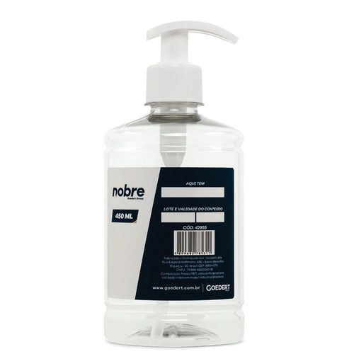 Frasco Com Valvula Pump Para Alcool/sabonete Nobre 450ml