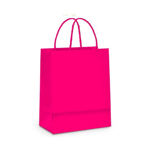 Sacola Papel Pink Tam P Unidade - 21,5x15x8- Cromus