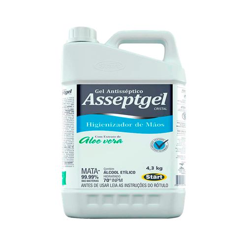 Gel Antisseptico Asseptgel Cristal Aloe Vera 4,3kg