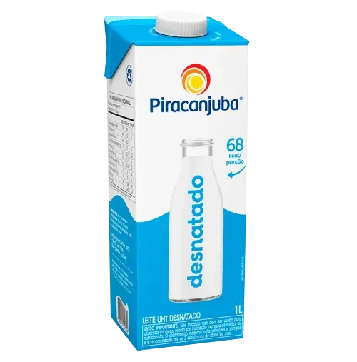Leite Liquido Uht Desnatado Piracanjuba 1l