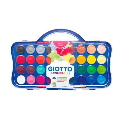 Aquarela Em Pastilha 36 Cores Giotto