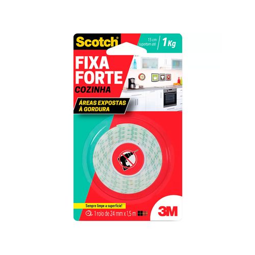 Fita Fixa Forte Cozinha 24mmx1.5m 3m