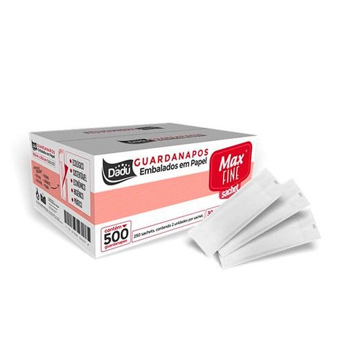 Guardanapo Maxfine Sachet 30x15cm Com 250sh   500 Folhas Dadupack