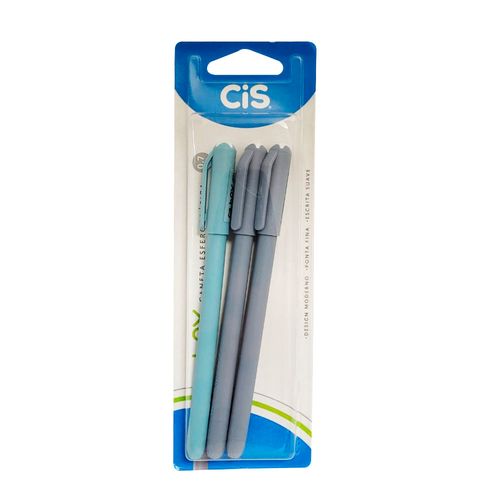 Caneta Esferografica Bpx 0.7mm 1 Azul / 2 Pretas - Cis