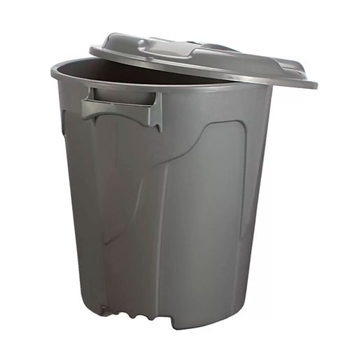 Cesto Fechado Cinza C/ Tampa Rischioto 54l