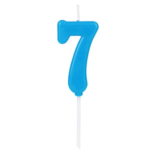 Vela Aniversario Pick Azul N7 Silver