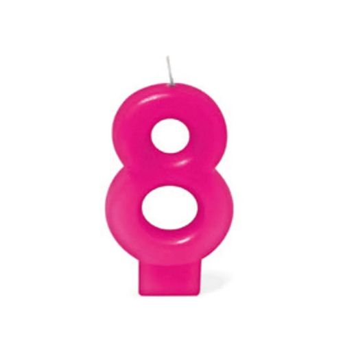 Vela Aniversario Pick Rosa N8 Silver