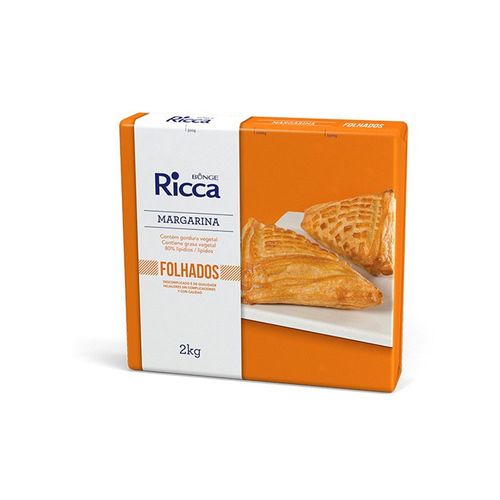 Margarina Folhada Placa Ricca 2kg