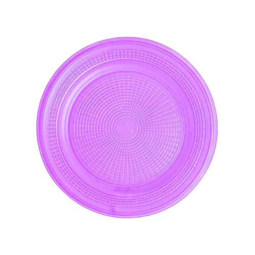 Prato Plastico Redondo 15cm Biodegradavel Roxo Trik C/10