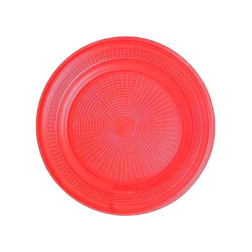 Prato Plastico Redondo 15cm Biodegradavel Vermelho Trik C/10