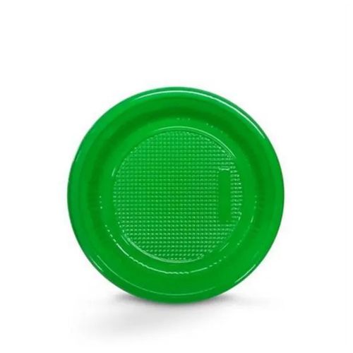 Prato Plastico Redondo 18cm Biodegradavel Verde Escuro Trik C/10