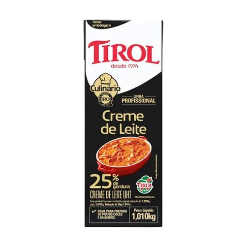 Creme de Leite Uht Culinario Profissional Tirol 1,01kg