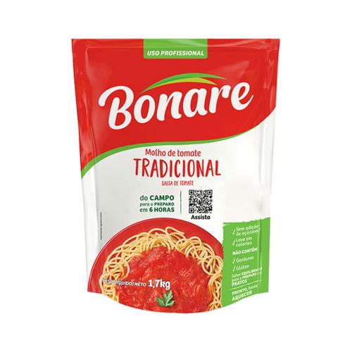 Molho de Tomate Tradicional Bonare 1,7kg