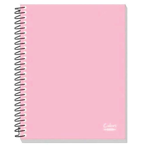 Caderno 1/4 Capa Dura Espiral Neutro Colors Rosa 96fls Tamoio