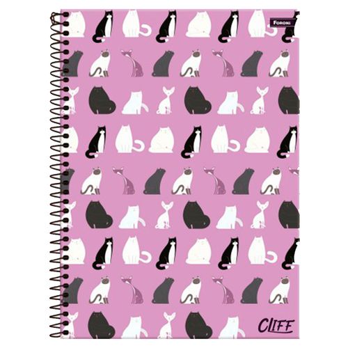 Caderno Universitario 15x1 Capa Dura Cliff Feminino 240fl Foroni