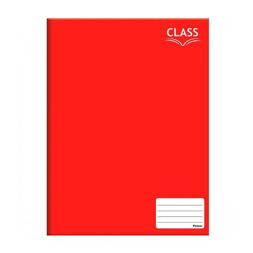 Caderno Brochurao Capa Dura 80fl Class Vermelho Foroni