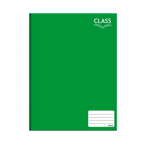 Caderno Brochurao Capa Dura 80fl Class Verde Foroni